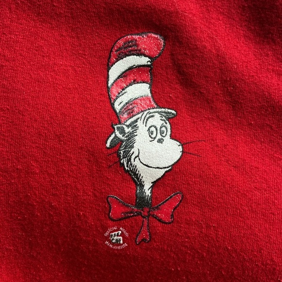 Dr Seuss “Cat in the Hat” Sweatshirt,  girls XXXL, Limited Too, full front zip - Picture 4 of 5